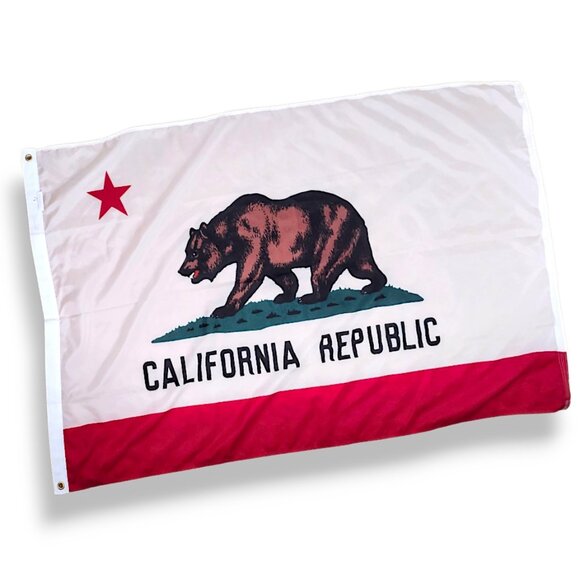 Vintage 90's made in the USA big California bear flag 100% nylon3 x 5 FT